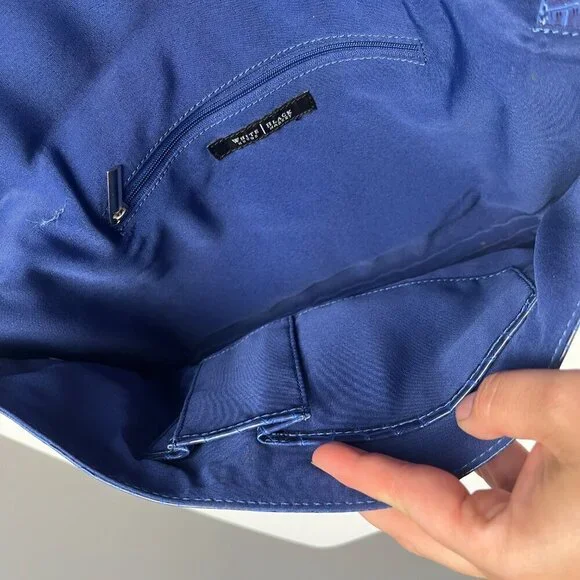 White House Black Market bag clutch blue (No Strap) - Picture 8 of 11